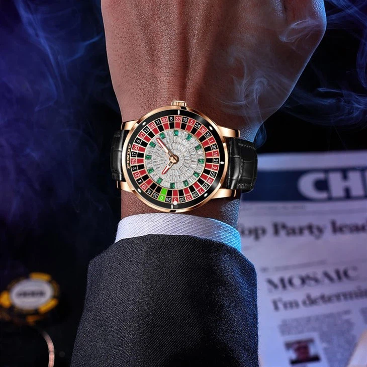 Hot Sell Luxury Japan Movement Watches Gambling Disk Rotate Mens Jacob Mechanical NH35 Watch Roulette Casino Watch