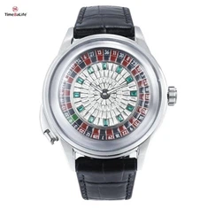 Crystal Diamond Button Roter Rullet Casino Watch for Jacob