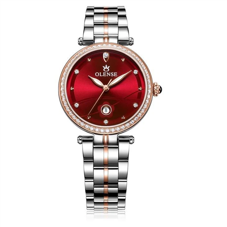 High-end Couple Watch rustfrit stål vandtæt ur mænds Fashion Kalender Simple Ladies Watch Tilpasning